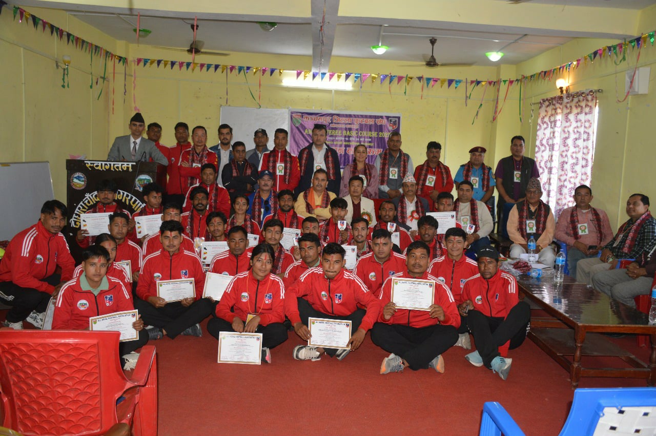 दोधाराचाँदनीमा पहिलो पटक राष्ट्रिय स्तरको एन्फा रेफ्री प्रशिक्षण तालिम