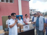 युवा व्यवसायी दाउत तामाङको पहल: जलेको नगरपालिकालाई चार कम्प्युटर, प्रिन्टर र फर्निचर