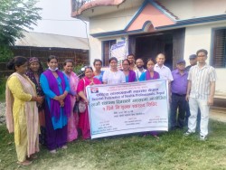 राष्ट्रिय स्वास्थ्यकर्मी महासंघको बीसौँ स्थापना दिवस : बेलडाँडीमा निःशुल्क स्वास्थ्य शिविर