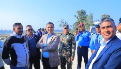 गृहमन्त्री अर्यालद्वारा कञ्चनपुरका प्रमुख आयोजनाहरूको स्थलगत अनुगमन