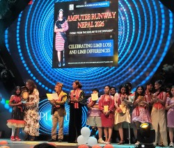 काठमाडौँमा ‘एम्पुटी रनवे नेपाल २०२६’ : कृत्रिम अङ्गसहितको आत्मविश्वासपूर्ण र्‍याम्प, रिमा पुरी च्याम्पियन