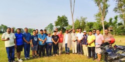बेलौरी खुलामञ्चमा मिनी कभर्ड हल निर्माण सुरू; प्रदेश सांसद बिष्टद्वारा शिलान्यास