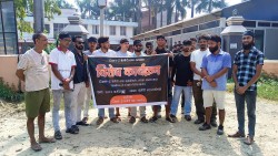 जेन-जी बेलौरी र समर्थकहरूको दैनिकी : कालो पट्टी र ब्यानरसहित शान्तिपूर्ण प्रदर्शन