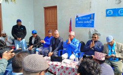 रास्वपाको पत्रकार सम्मेलनमा प्रतिनिधि सभा सदस्यका उम्मेदवार जनक सिंह धामी