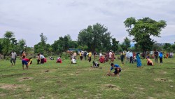 मछेली नदीको कटान रोक्न खल्लागोठमा ५ हजार ७ सय बिरुवा रोपियो