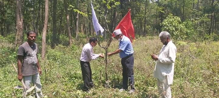 भीमदत्तमा ̒ एक सामुदायिक वन, एक पोखरी ̓ अभियान शुरु