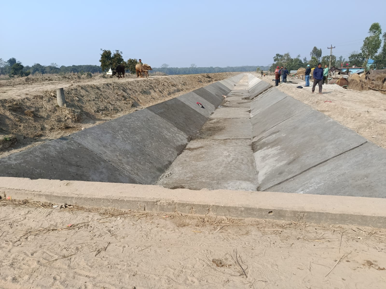 भत्किएको नहर १९ महिनापछि पुनर्निर्माण : आजदेखि पानी सुचारु हुँदै