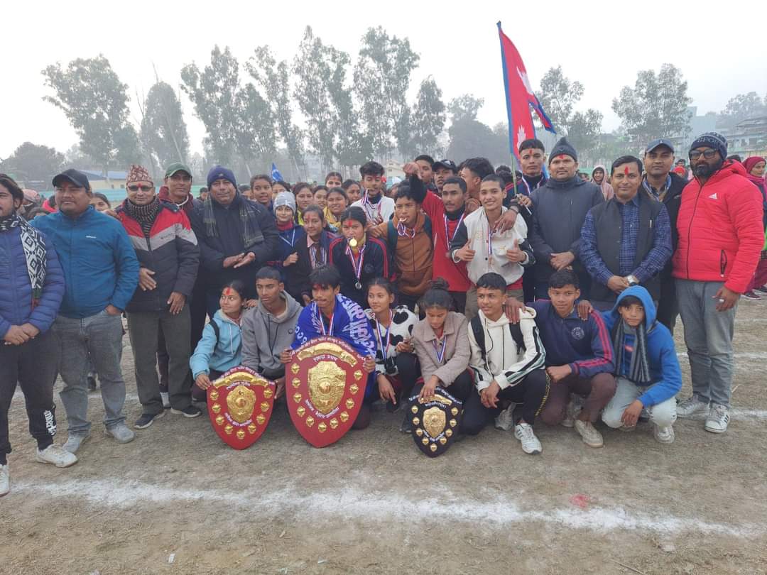 बेलौरी नगर स्तरीय राष्ट्रपति रनिङ शिल्ड प्रतियोगिताको उपाधि लक्ष्मी माविलाई