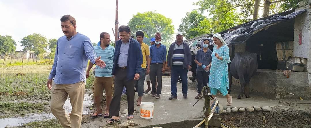 बाढी तथा डुबानबाट भएको क्षतिको तीनै तहका जनप्रतिनिधिहरूद्वारा स्थलगत अनुगमन