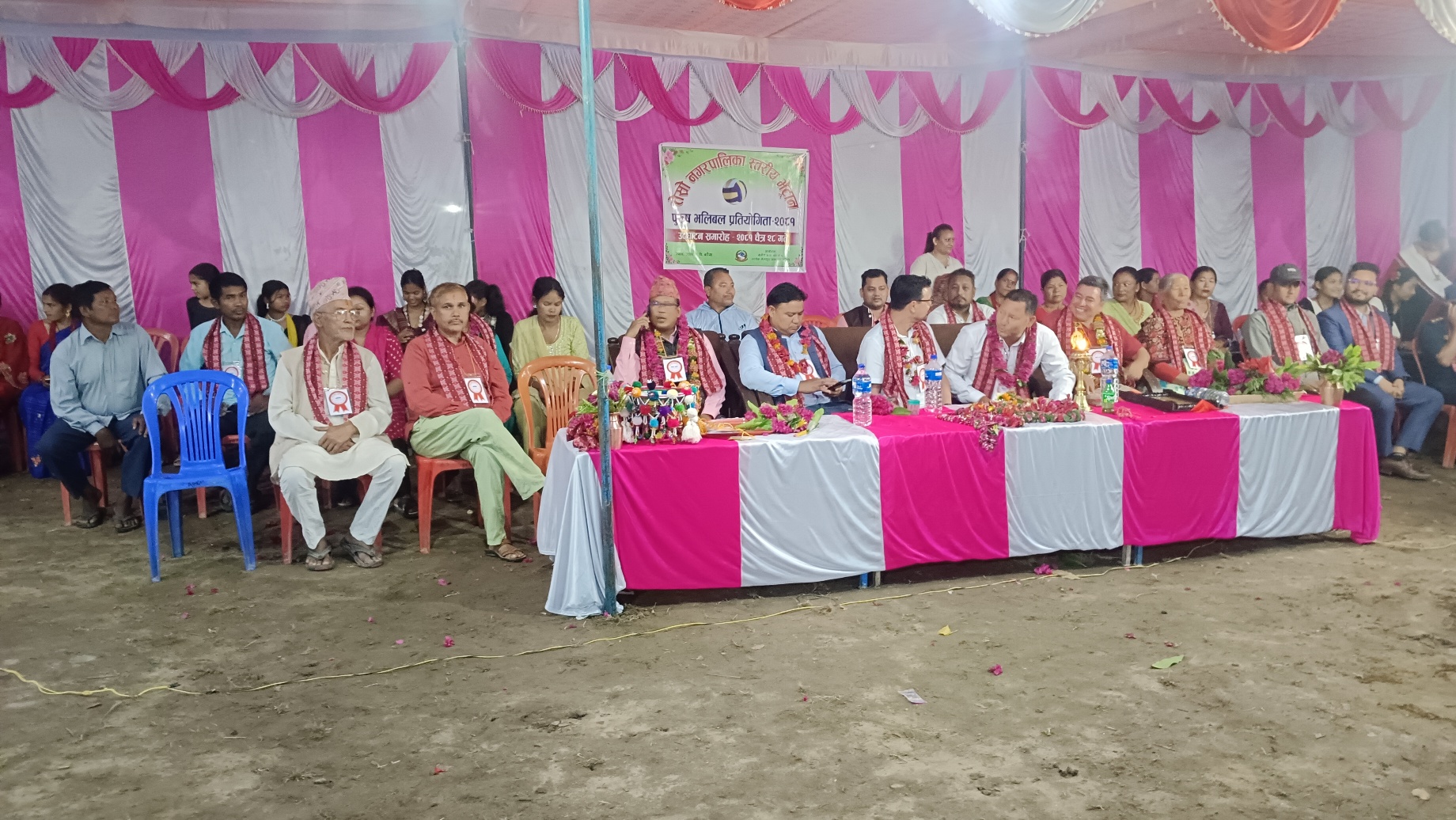 बेलौरीमा रात्रिकालीन तेस्रो भेट्रान पुरुष भलिबल प्रतियोगिता सुरु