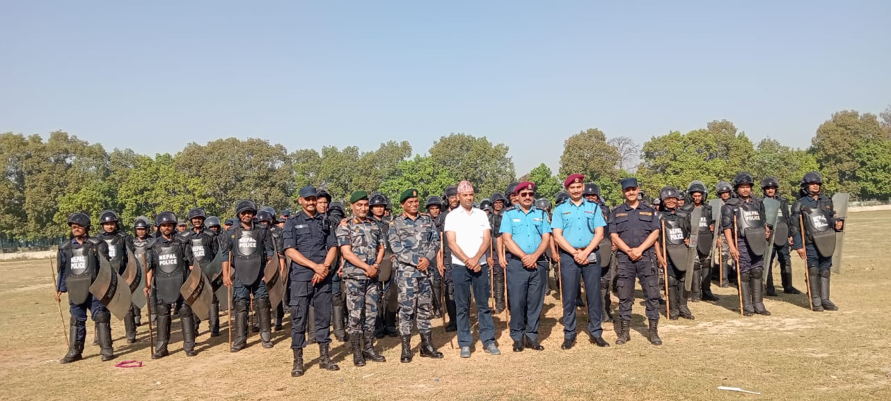 कञ्चनपुरमा नेपाल प्रहरी र सशस्त्र प्रहरी बलको संयुक्त भिड नियन्त्रण अभ्यास
