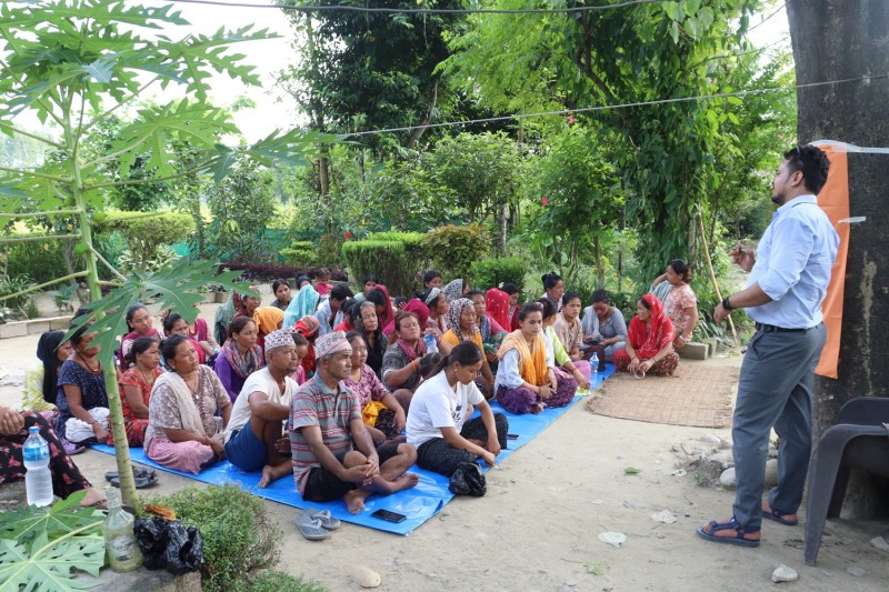 समुदायलाई व्यावसायिक योजना, बजारीकरण र जलवायुमैत्री कृषि व्यवसाय सम्बन्धी तालिम