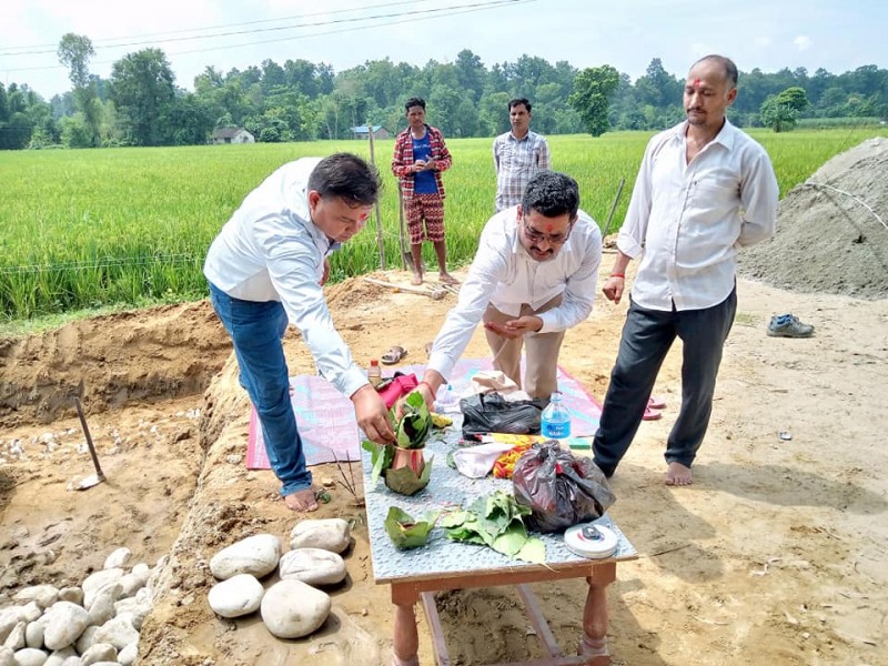 बेलौरीमा चक्रपथ निर्माणको कार्य अगाडि बढाइयो