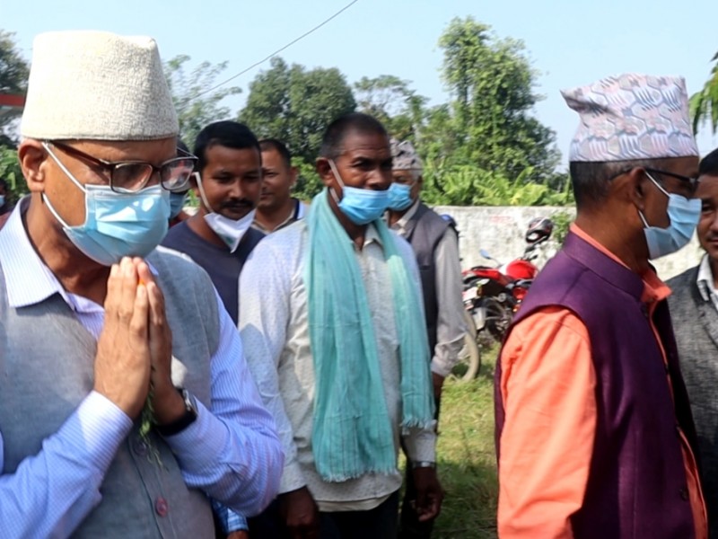 वरिष्ठ नेता पौडेल र मन्त्री बडुद्वारा कञ्चनपुरका बाढीग्रस्त क्षेत्रको स्थलगत अनुगमन