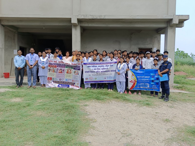 लालझाडीका दुई विद्यालयमा शान्ति पुनर्स्थापना गृहको अभियान : 'प्रलोभनमा नपर्नू' भन्ने सन्देश